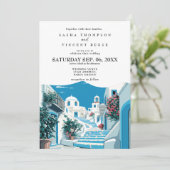 Paros Grèce Faire-part de mariage Retro (Debout devant)