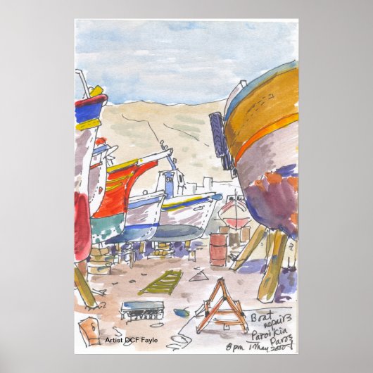 Paros Greece Poster (Voorkant)