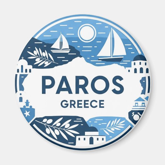 Paros Griekenland Eiland Reizen Magneet (Voorkant)