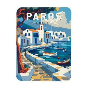 Paros Griekenland Reizen Kunst Vintage Magneet