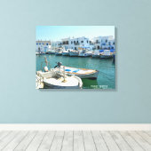Paros, Grieks Canvas Print (Insitu (Houten vloer))