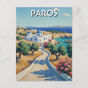Paros Griekse Eilanden Reis Waterverf Briefkaart