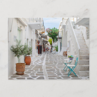 Paros Parikia Winkelstraat Ansichtkaart Briefkaart