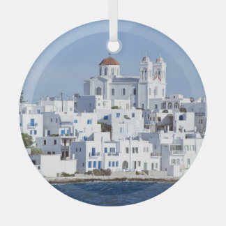 Paros Village Naoussa Island Uitzicht Glas Ornament