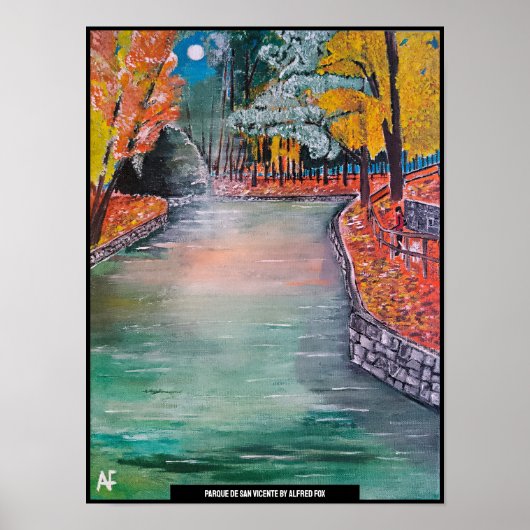 Parque de San Vicente Schilderij van Alfred Fox Poster (Voorkant)