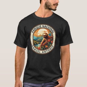 Parque Nacional Manuel Antonio Sloth Travel Art T-shirt