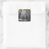Parque Natural del Monasterio - Waterfall Vierkante Sticker (Tas)