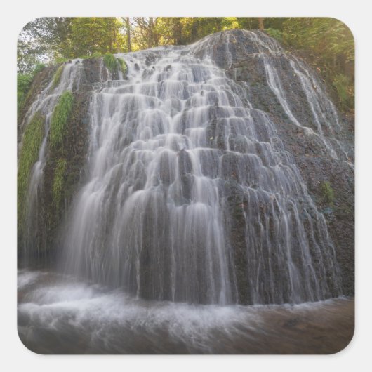 Parque Natural del Monasterio - Waterfall Vierkante Sticker (Voorkant)