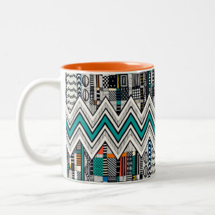 PARRE turquoise Mug café à deux tons