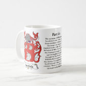 Parrish Family Coat of Arms Mok (Voorkant links)