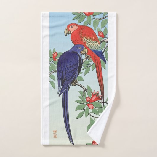 PARROIS BLEU ROUGE (Serviette à main)