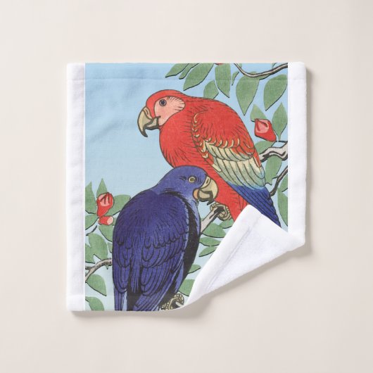 PARROIS BLEU ROUGE (Gant de toilette)