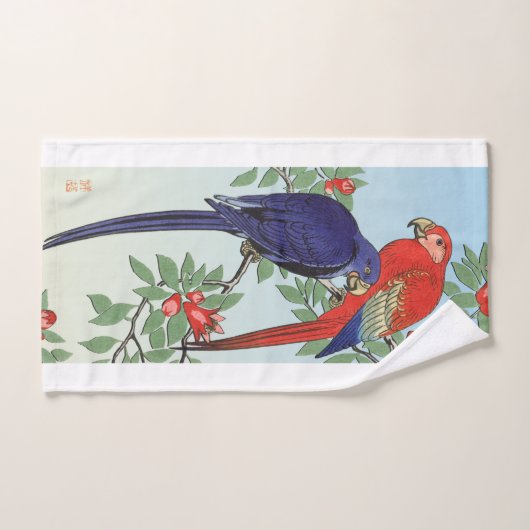PARROIS BLEU ROUGE (Serviette à main)