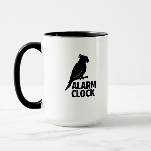 Parrot Alarm Clock Funny Pet Owner Mug Mok (Links)