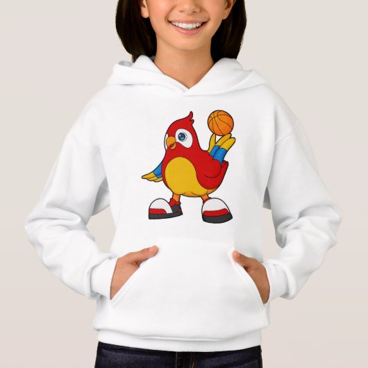 Parrot als Basketball-speler met Basketball (Voorkant)