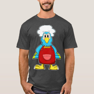 Parrot als Cook met schort voor koken T-shirt