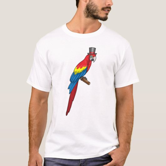Parrot als Gentleman met Pet T-shirt (Voorkant)