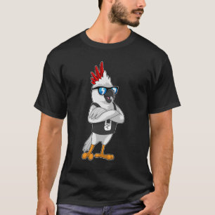 Parrot als muzikant met zonnebril t-shirt