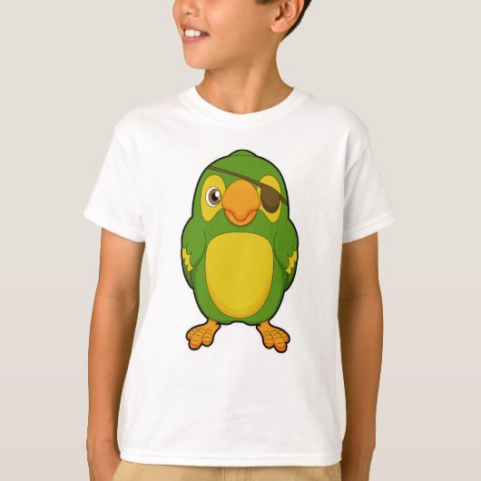 Parrot als Piraat met Eyepatch T-shirt (Voorkant)