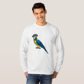 Parrot als Piraat met Pet T-shirt (Voorkant volledig)