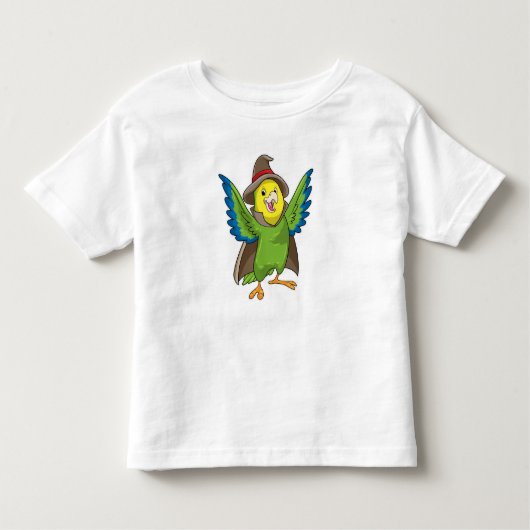 Parrot als Tovenaar met Pet Kinder Shirts (Voorkant)