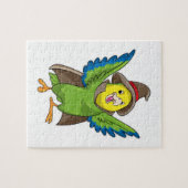 Parrot als Tovenaar met Pet Legpuzzel (Horizontaal)