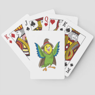 Parrot als Tovenaar met Pet Pokerkaarten