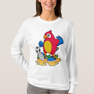 Parrot als voetbalspeler met Voetbal T-shirt