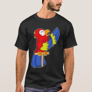 Parrot als zanger met microfoon t-shirt