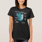 Parrot Anatomie I Blue Monk Paraket Quaker T-shirt (Voorkant)