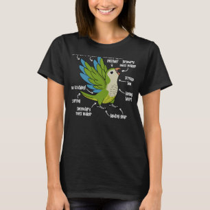 Parrot Anatomie I Green Monk Paraket Quaker T-shirt