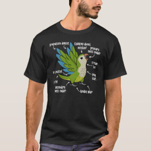 Parrot Anatomie I Green Monk Paraket Quaker T-shirt