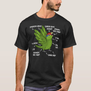 Parrot Anatomie I Mexicaans Rood met Amazon T-shirt