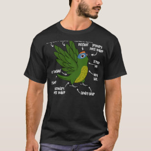 Parrot Anatomie I Peach fronted Conure T-shirt