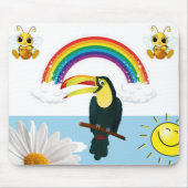 Parrot Arc-en-ciel Sun Floral Souris Pad! Tapis de (Devant)