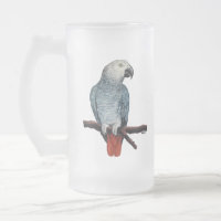 Parrot Art Beer Glass African Grey Mokken aanpasse