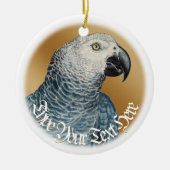 Parrot Art Ornamenten Aangepast Afrikaans grijs Or (Voorkant)