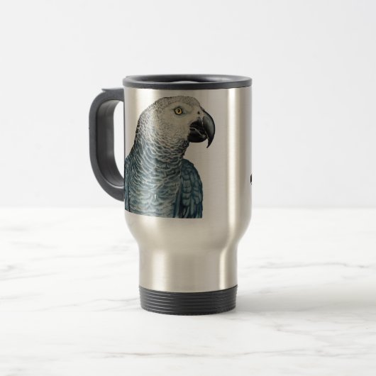 Parrot Art Travel Mug African Grey Travel Mug (Devant gauche)