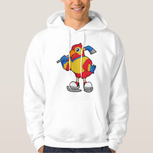 Parrot at Ice hockey with Ice hockey Hoodie