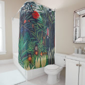 Parrot bij apen in het Oerwoud bos Douchegordijn (In situ)