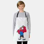 Parrot bij Baseball met honkbalknuppel Schort (Gedragen)