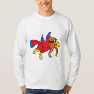 Parrot bij Flying as Pilot T-shirt