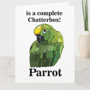 Parrot Bird Chatterbox Grappige Verjaardag Kaart