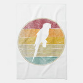 Parrot Bird Distress Retro Style Silhoue Theedoek (Verticaal)