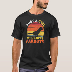 Parrot Bird , een meisje dat van de papegaaien hou T-shirt