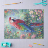 Parrot Bird Oerwoud Floral Impressionisme Decoupag Tissuepapier (Craft)