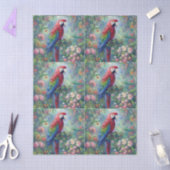Parrot Bird Oerwoud Floral Impressionisme Decoupag Tissuepapier (Craft)