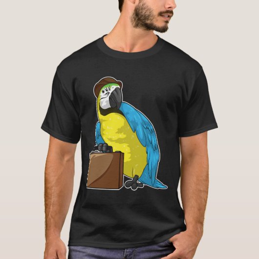 Parrot Businessman Briefcase T-shirt (Voorkant)
