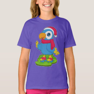 Parrot Christmas Roller schaatsen T-shirt