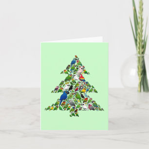 Parrot Christmas Tree Feestdagen Kaart